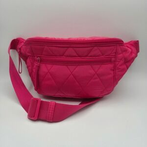 Vera Bradley Pink Quilted Belt Bag Fanny Pack Adjustable Strap Floral Lining